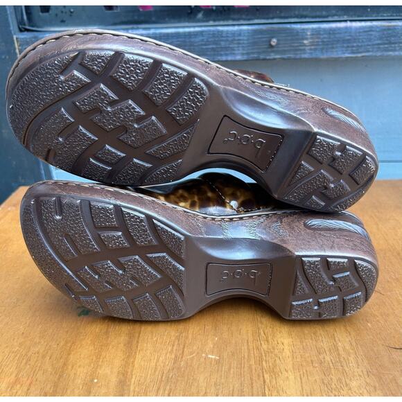 b.o.c Born Concepts Tortoise Shell Patent Leather Comfort Clogs Women’s 7 - Picture 7 of 8